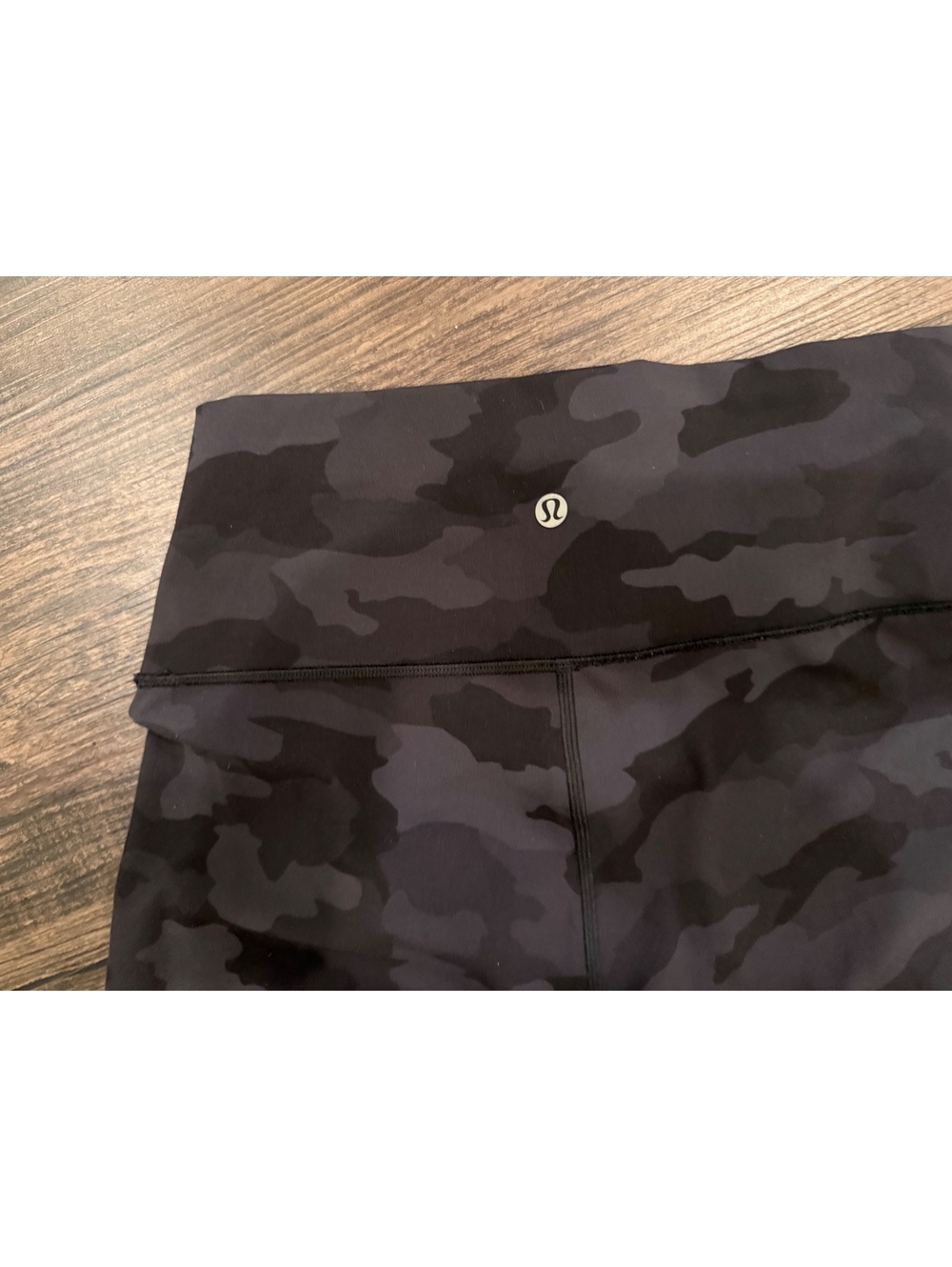 Lululemon Black Gray Camo High Rise Full Length Leggings Women's Size 8